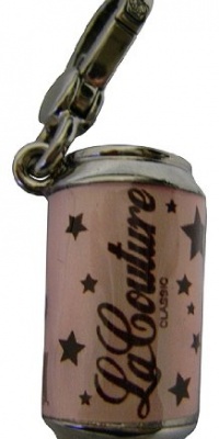 Juicy Couture Can of Couture Silver Pink Charm