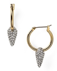 Pique your inner tough-chic with these Juicy Couture plated metal earrings, spiked with crystals - so perfect with dark denim and a downtown attitude.