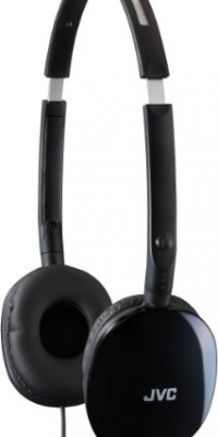 JVC HAS160B FLATS Lightweight Headband Headphones (Black)