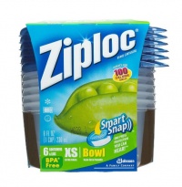 Ziploc Container, Extra Small Bowl, 6-Count(Pack of 2)