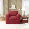 Sure Fit 107927275A_MERLT Twill Supreme Chair Slipcover, Merlot