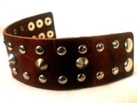 WRISTBAND 3 Line Spike - WiseGloves LEATHER BRACELET BANGLE ACCESSORY CUFF ARMBAND