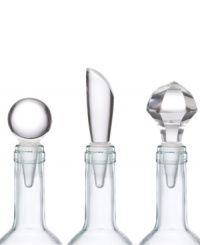 The epitome of high style and luxury, Lenox Tuscany bottle stoppers raise the bar for entertaining. Made of solid crystal in classic shapes, they make an impressive gift for wine lovers.