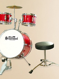 The perfect set for budding rock stars has great sound and the same features as a professional set, including adjustable and double-braced mounting for each drum.