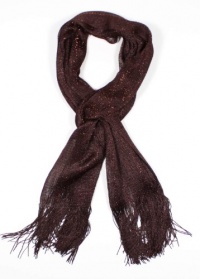 Fiona Shimmer Scarft - Extra Long Scarf Colors: Brown