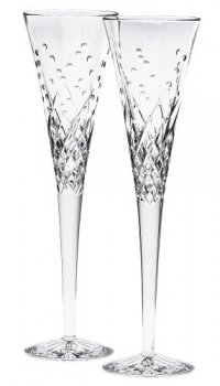 Waterford Happy Celebrations Crystal Flute Glasses, Set of 2