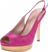 Cole Haan Women's Mariela Air Open-Toe Pump,Beet Exotic Print,8 B US