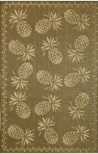 Tommy Bahama Rugs Thatcher Pineapple Wheat Indoor / Outdoor Rug Runner 1'11 x 7'6