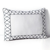 Vera Wang Shibori Embroidered Border Decorative Pillow, 12 x 16