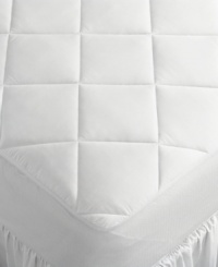 Finally, a mattress pad that stays in place! Featuring a stretch ReliaGrip® skirt and generous hypoallergenic fill, the Best Fit™ mattress pad from Sealy® wraps snugly around your mattress for a secure fit. All way stretch will ensure that this mattress pad won't pop off in the middle of the night. Also boasts plush 8 oz. fill and a 300-thread count cotton top.