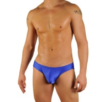 Mens Solid Contour Pouch Bikini Swimsuit By Gary Majdell Sport