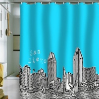 DENY Designs Bird Ave San Diego Sky Shower Curtain, 69 by 72-Inch