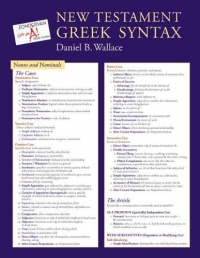 New Testament Greek Syntax Laminated Sheet (Zondervan Get an A! Study Guides)