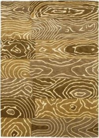 Couristan 9931/1100 Pokhara Wood Grain/Gold-Beige 3-Feet 6-Inch by 5-Feet 6-Inch Rug