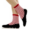 Ooh La La, Parisian Inspired Red, White and Black Non-skid Slipper Socks, size 4-10