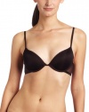 Calvin Klein Women's Lace and Micro Push Up Bra, Dark Chocolate, 34b