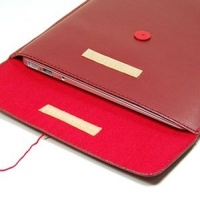 Cosmos PU/synthetic/faux leather 11.6 11 inch Red Laptop notebook computer MESSENGER (envelope) case/bag/sleeve for NEW macbook AIR A1370 + Cosmos cable tie