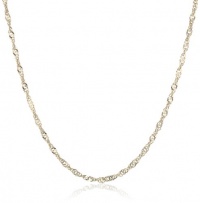 Duragold 14k Gold Solid Singapore Chain Necklace (1.15mm)