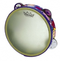 Remo RHYTHM CLUB, Tambourine, 1.75 x 6, 4 Sets Jingles, Rhythm Kids Graphics