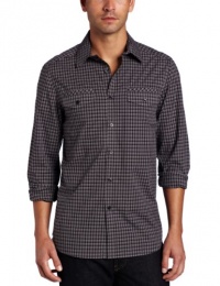 Kenneth Cole Men's Double Pocket Check Shirt