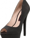 Steven by Steve Madden Women's Altetude Open-Toe Pump,Black,6.5 M US