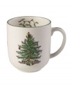 What makes Spode the world's best selling Christmas china pattern? Since its introduction in 1938, Spode has been adding new pieces to their classic Christmas Tree pattern collection. Every year there's something new and wonderful to collect, like this 14-ounce mug, perfect for warm holiday beverages!