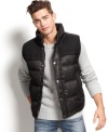 Stay trendy with this never go out of style puffer vest by Guess Jeans.