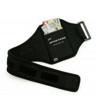 PDO IP5-SPRTR-SM Sporteer Armband for iPhone 4 & 4S 1 pk-Carrying Case - Retail Packaging - S/M Black