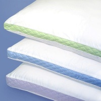 Perfect Fit Firm Density Standard Size 233 Thread-Count Quilted Sidewall Pillow 2 Pack, White