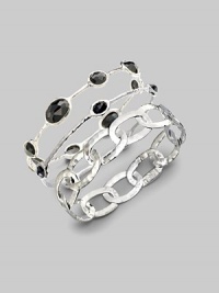 From the Rock Candy® Collection. Rich, faceted black onyx stones in various sizes set in sterling silver. Black onyxSterling silverDiameter, about 2½Slip-on styleImported Please note: Bracelets sold separately. 