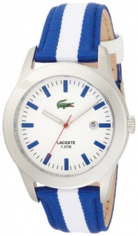 Lacoste Advantage White Dial Blue and White Strap Mens Watch 2010500