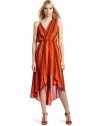 Rebecca Minkoff Women's Long Delhia Dress, Orange, 4