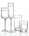 Add a splash of fresh modern to casual tables with Concentrix. Minimalist wine glasses engraved with three simple bands add ultra-cool style to whatever you're sipping.