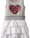 Design History Girl's Eyelet Dress, Marble Heather, 6