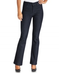 A bootcut-leg silhouette in a slimming dark wash makes these Not Your Daughter's Jeans a wardrobe essential!