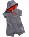 GUESS Kids Boys Baby Boy Hooded Romper (0-9M), INDIGO (6/9M)