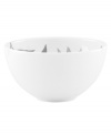 Subdued in shades of gray, the vivacious florals of Moonlit Garden dinnerware fill these sleek white dip bowls with modern romance. In durable Lenox porcelain.