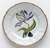 Anna Weatherley Old Master Tulips Salad Plate Green/Purple