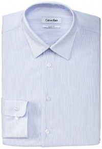 Calvin Klein Men's Regular Fit Mini Check Dress Shirt