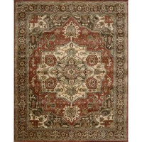 Nourison Jaipur Ja36 3'9 x 5'9 Red Area Rug