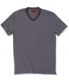 Banish bulk from your stock of basics with this slim-fit tee from Alfani RED.