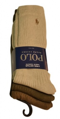 Polo Ralph Lauren Men's 3 Pack Socks Brown