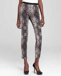 Love the skin you're in. These Rebecca Taylor python print pants make the season's must-have list with all the details you've come to love: a cropped length and concealed ankle zips.