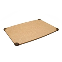 This eco-friendly cutting board, made from corrugated cardboard is the perfect solution for working on smooth or damp preparation areas. The removable silicone grippers elevate the cutting surface while holding the board in place to help prevent it from slipping.