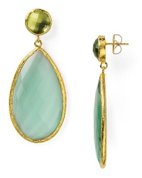 Roll with the stones. In faceted apetite, this pair of teardrop earrings from Coralia Leets adds sparkle to every day attire, or a festive flourish to evening looks.