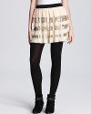 Silver sequined stripes add party-poised pizazz to this festive little Free People skirt.