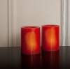 Round 4 Red Candles with Hollyberry Scent and Dual Timer By Candle Impressions - Set of 2