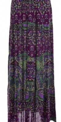 Aqua Pure Multicoloured Printed A-Line Panel Skirt X-Small