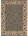 Nourison Zanibar Trellis Green 5.6-Feet by 7.5-Feet Polyacrylic Area Rug