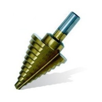 Neiko Titanium Step Drill Bit - 1/4 to 1-3/8 in 1/8 Increments, 10 Steps